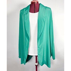 Vintage Sue Brett Collection green blouse / lightweight blazer.